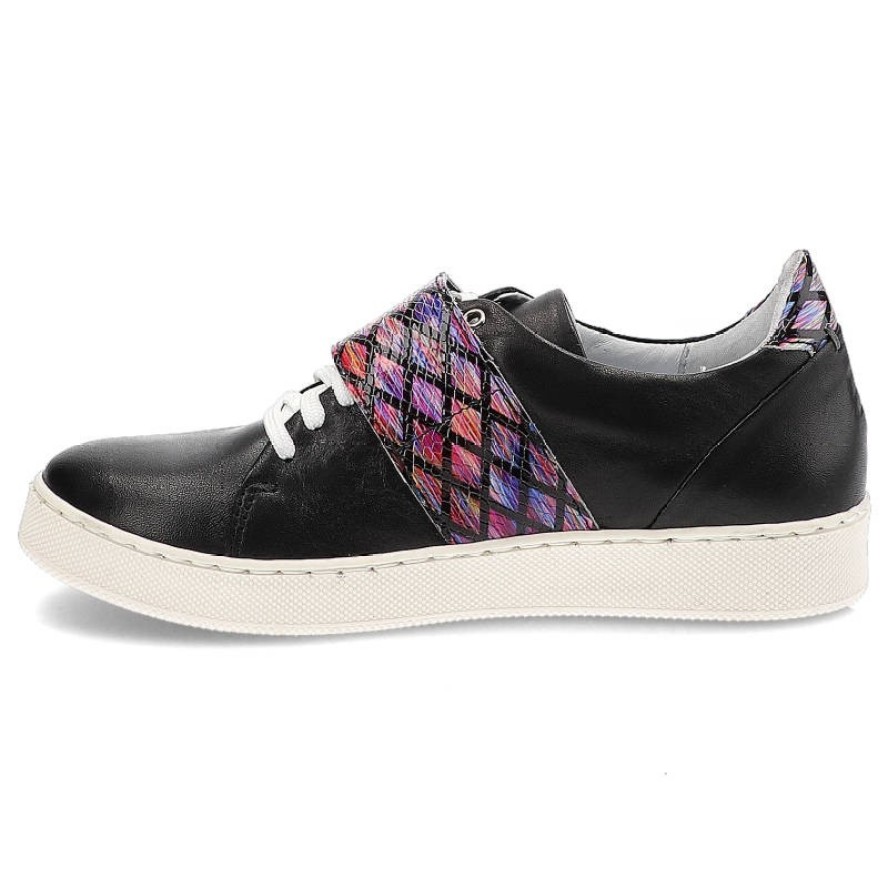 Czarne Sneakersy Simen Damskie Modne Półbuty