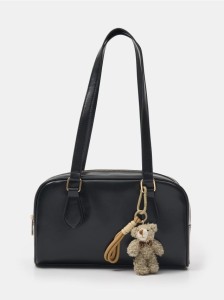 Torebka kuferek z imitacji skóry - czarny