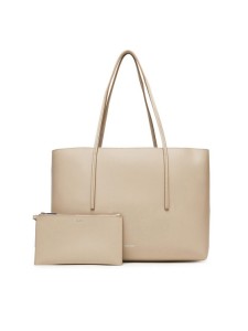 Calvin Klein Torebka Foil Logo Tote W/Pouch LV04F3274G Beżowy