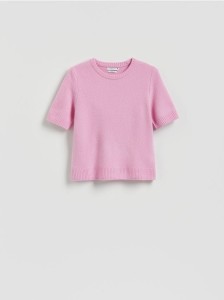 Wełniany sweter - różowy