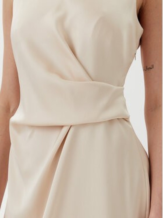 Rinascimento Sukienka koktajlowa CFC0122928003 Beżowy Regular Fit