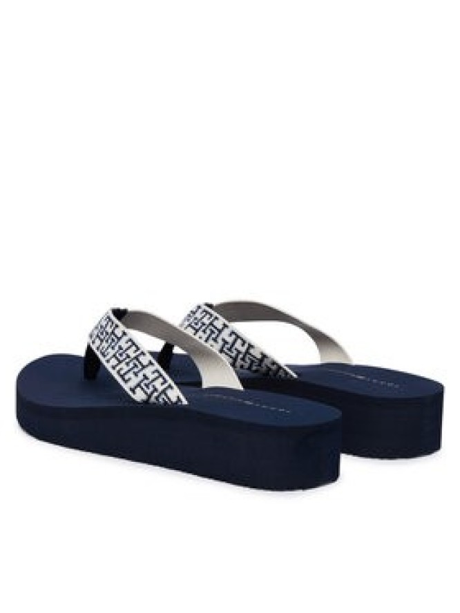 Tommy Hilfiger Japonki Mono Wedge Summer Sandal FW0FW09696 Granatowy