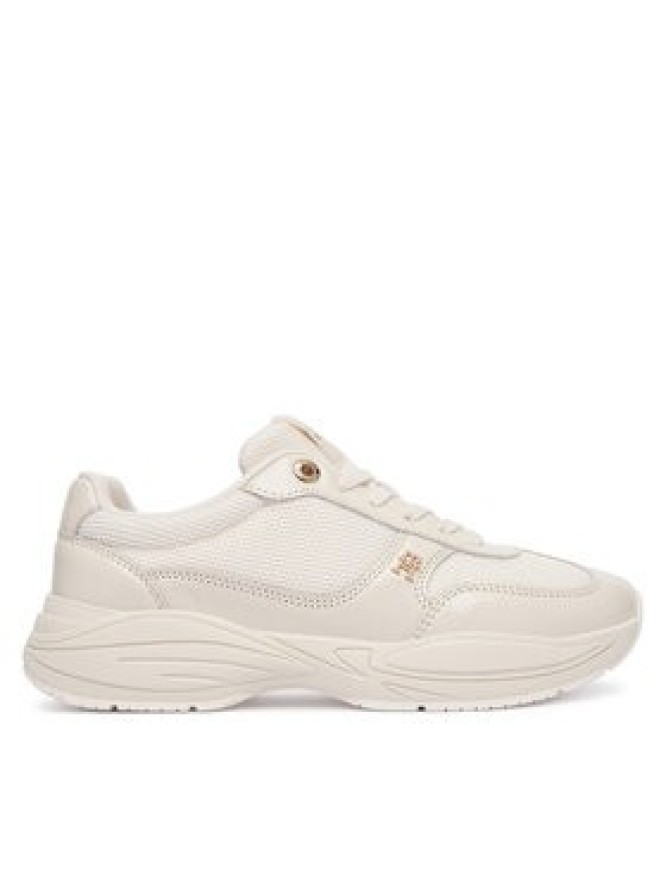 Tommy Hilfiger Sneakersy Modern Runner Shiny Leather FW0FW09413 Beżowy