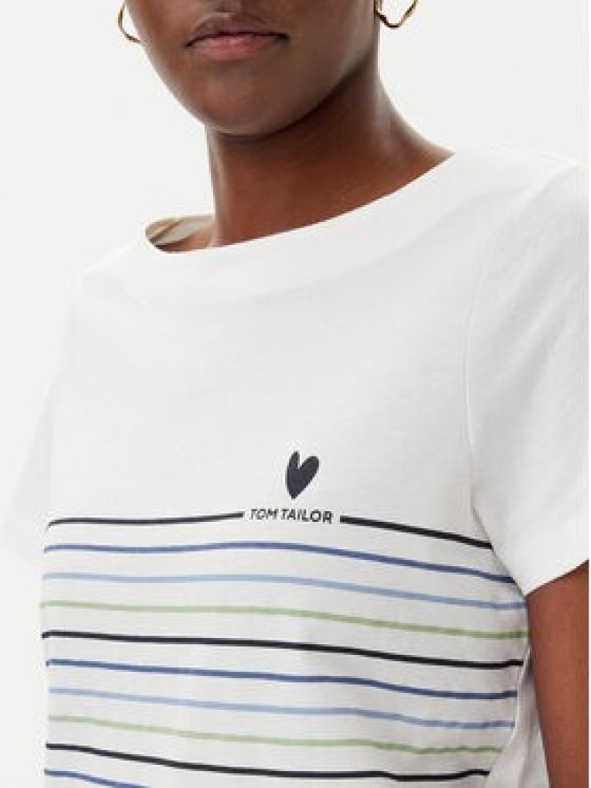 Tom Tailor T-Shirt 1045544 Biały Regular Fit