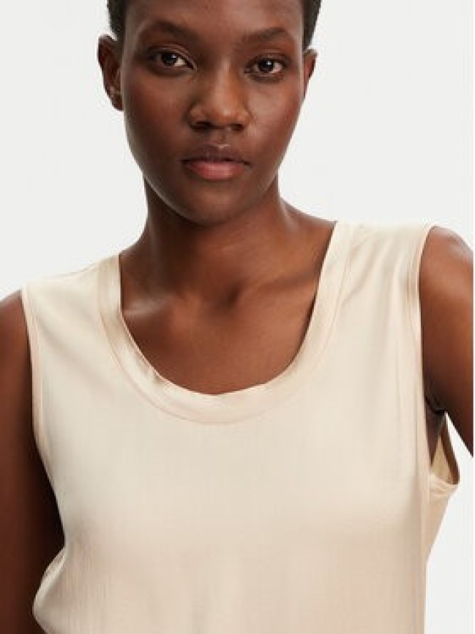 ViCOLO Bluzka TD0006 Beżowy Relaxed Fit