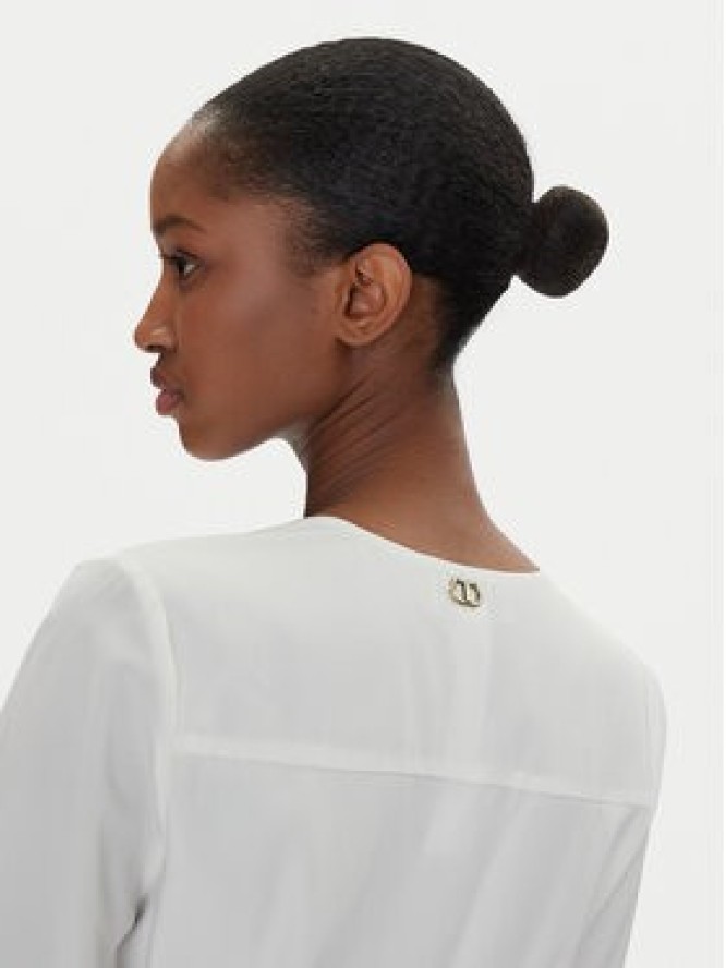 TWINSET Sukienka koktajlowa 251TP2420 Écru Loose Fit