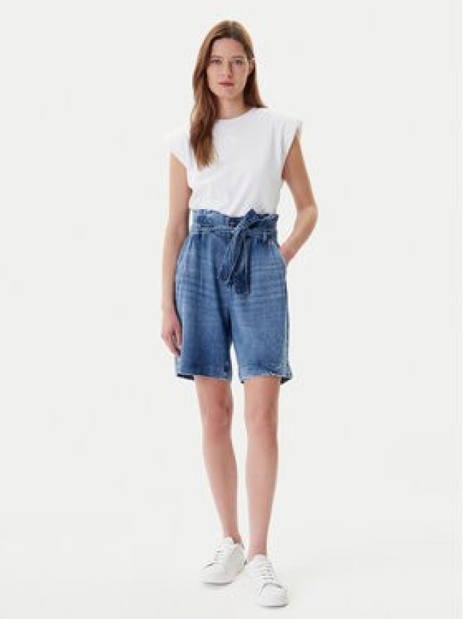 Mustang Szorty jeansowe Jericho 1016559 Niebieski Loose Fit