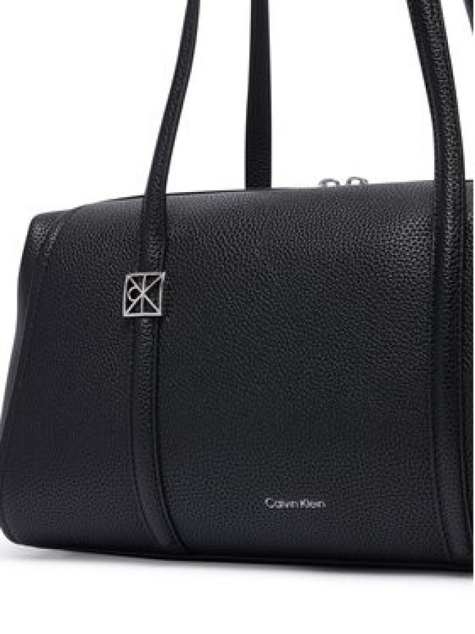 Calvin Klein Torebka Emblem Hw Pebble Doctor Shoulder LV04F3614G Czarny