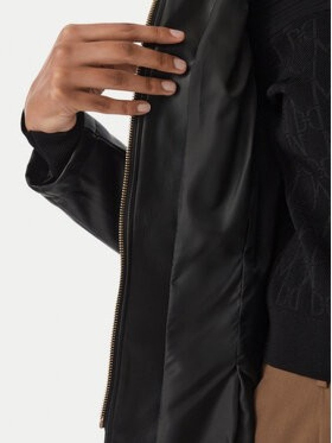 Rinascimento Kurtka z imitacji skóry CFC0130174003 Czarny Slim Fit