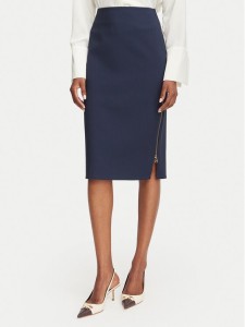 Rinascimento Spódnica ołówkowa CFC0128651003 Granatowy Slim Fit
