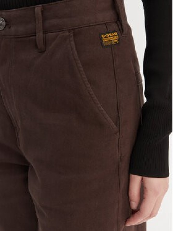 G-Star Raw Spodnie materiałowe Deck 2.0 D26432-E078 Brązowy Wide Leg