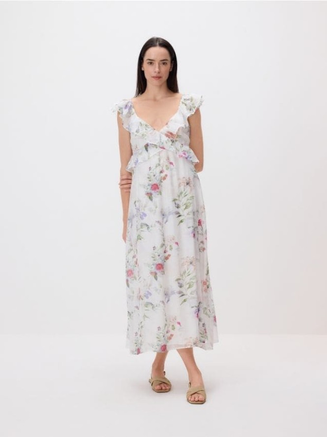 Sukienka w kwiaty - wielobarwny