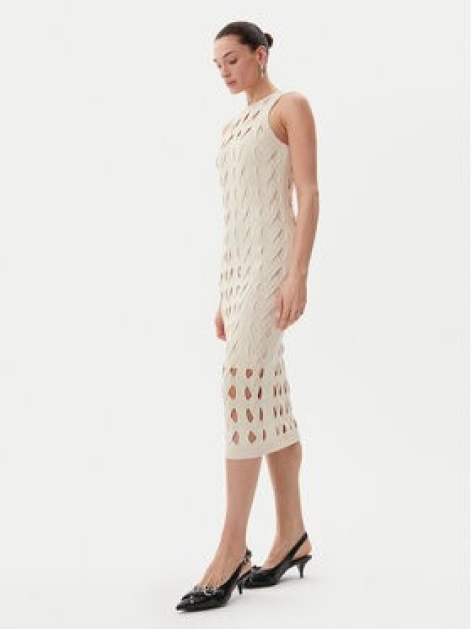 PINKO Sukienka dzianinowa Allan 105190 A2LW Beżowy Regular Fit