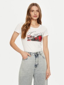 Guess T-Shirt W5RI03 J1314 Biały Regular Fit