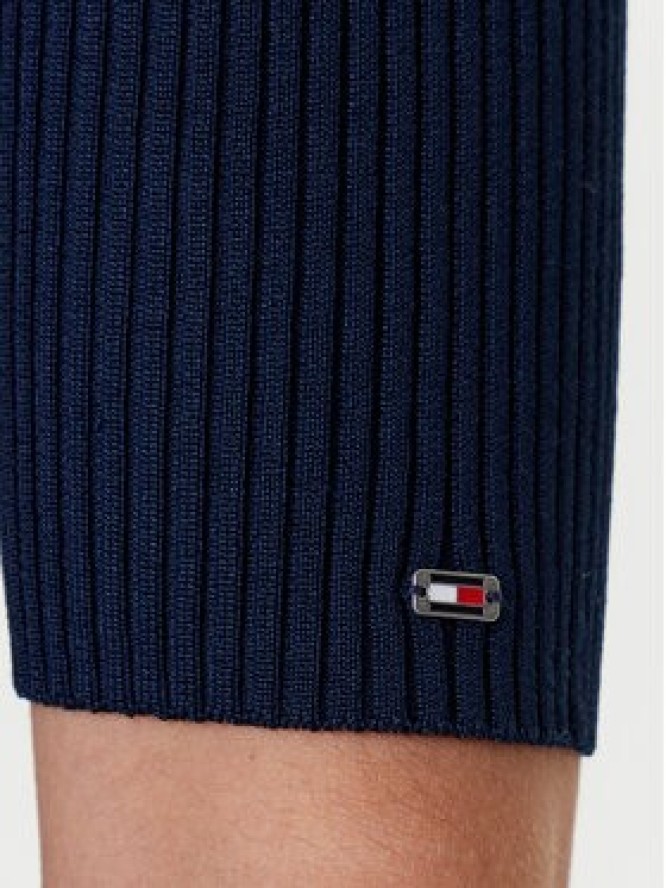 Tommy Hilfiger Sukienka dzianinowa WW0WW47216 Granatowy Slim Fit