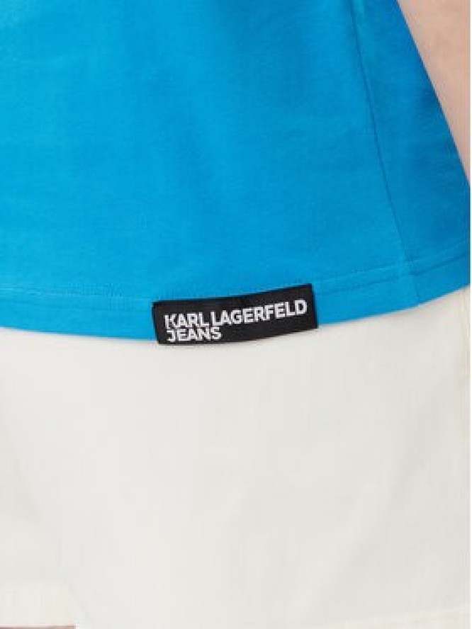 Karl Lagerfeld Jeans T-Shirt A1W17005 Niebieski Relaxed Fit