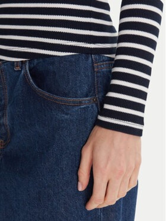 Tommy Jeans Bluzka Henley DW0DW20903 Granatowy Slim Fit