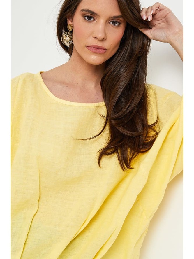 Rodier Lin Lniana bluzka w kolorze żółtym rozmiar: XL/XXL