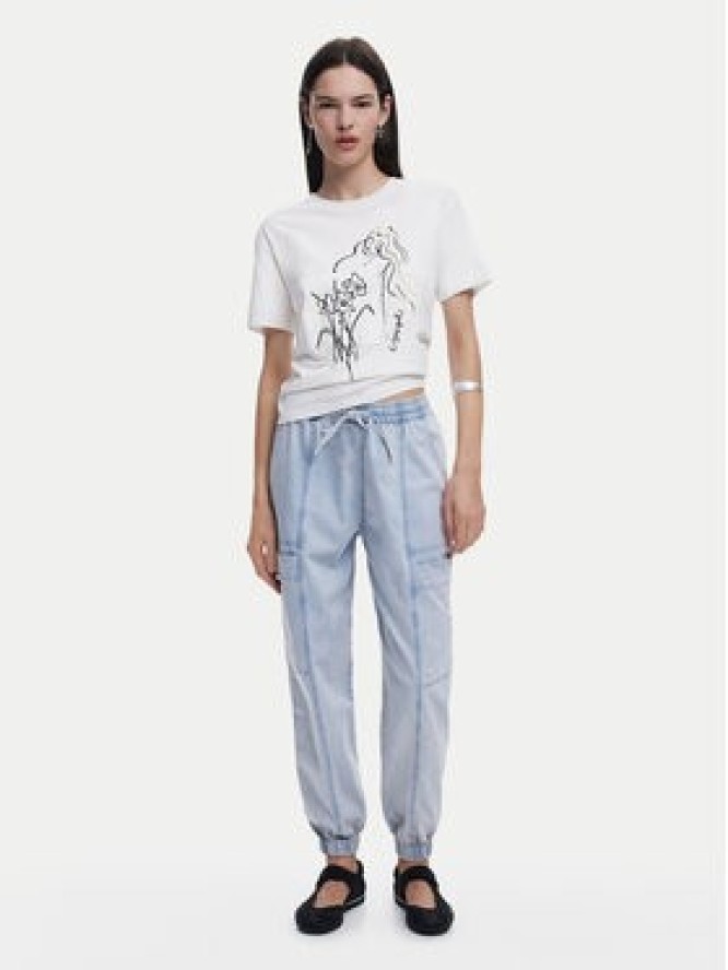 Desigual T-Shirt Paraguay 25SWTKAB Biały Regular Fit