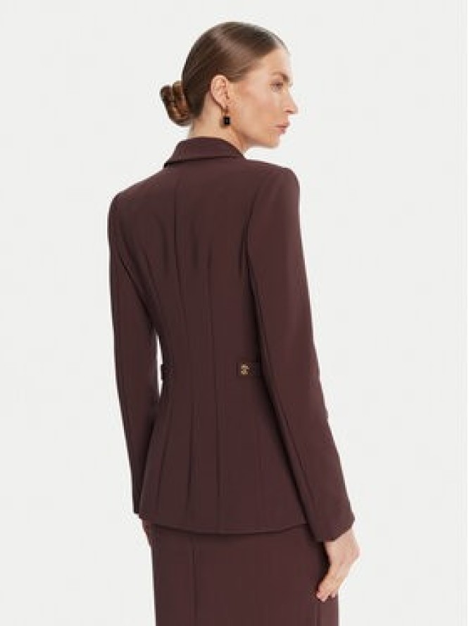 Elisabetta Franchi Marynarka GI-175-56E2 Bordowy Regular Fit