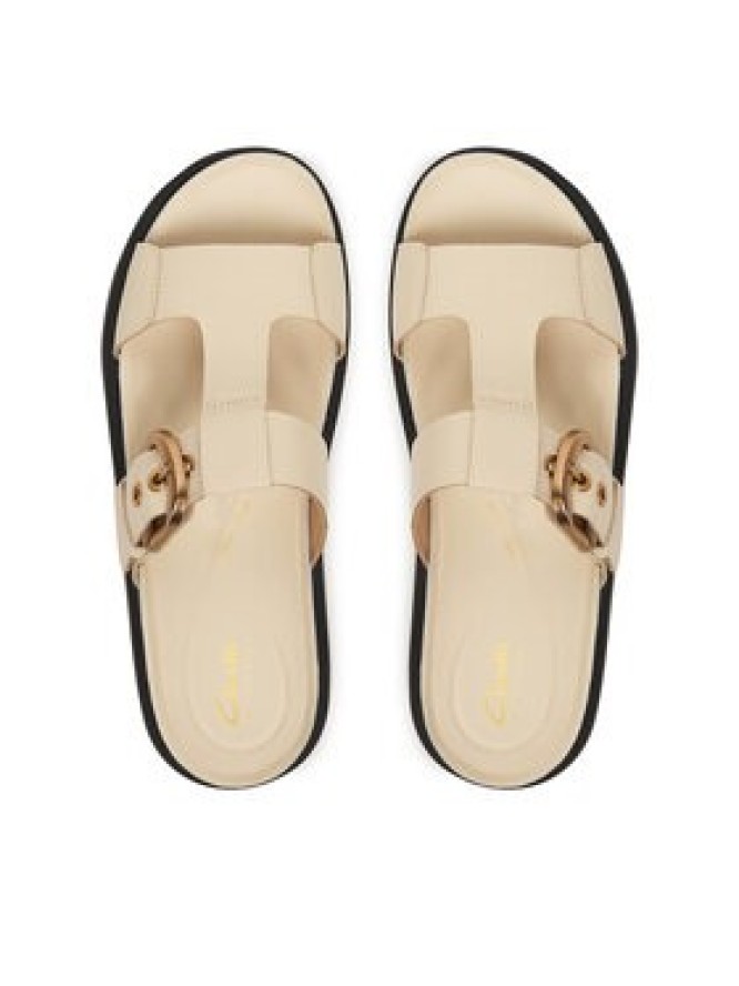Clarks Klapki Aristella West 26185812 Écru