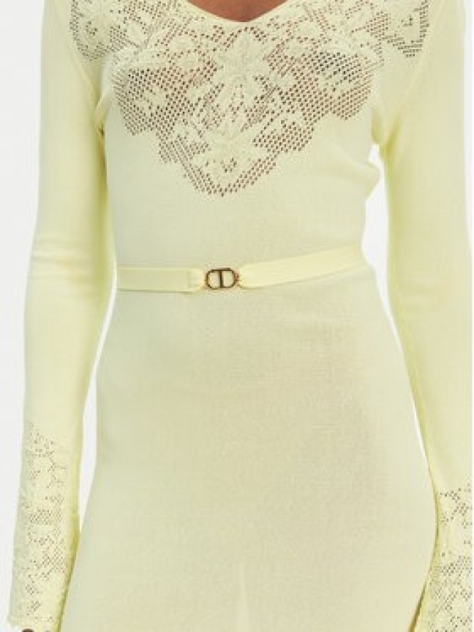 TWINSET Sukienka dzianinowa 251TP3240 Beżowy Regular Fit