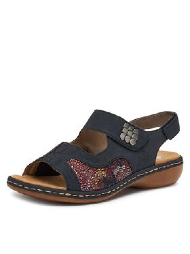 Rieker Sandały 65989-14 Granatowy