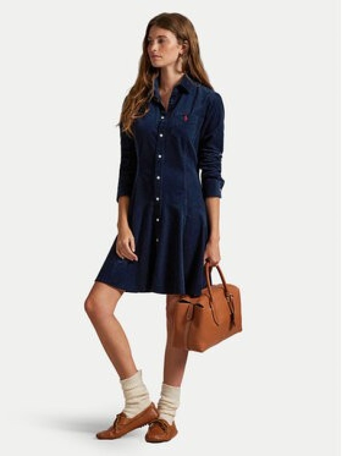 Polo Ralph Lauren Sukienka koszulowa 211972069004 Granatowy Regular Fit