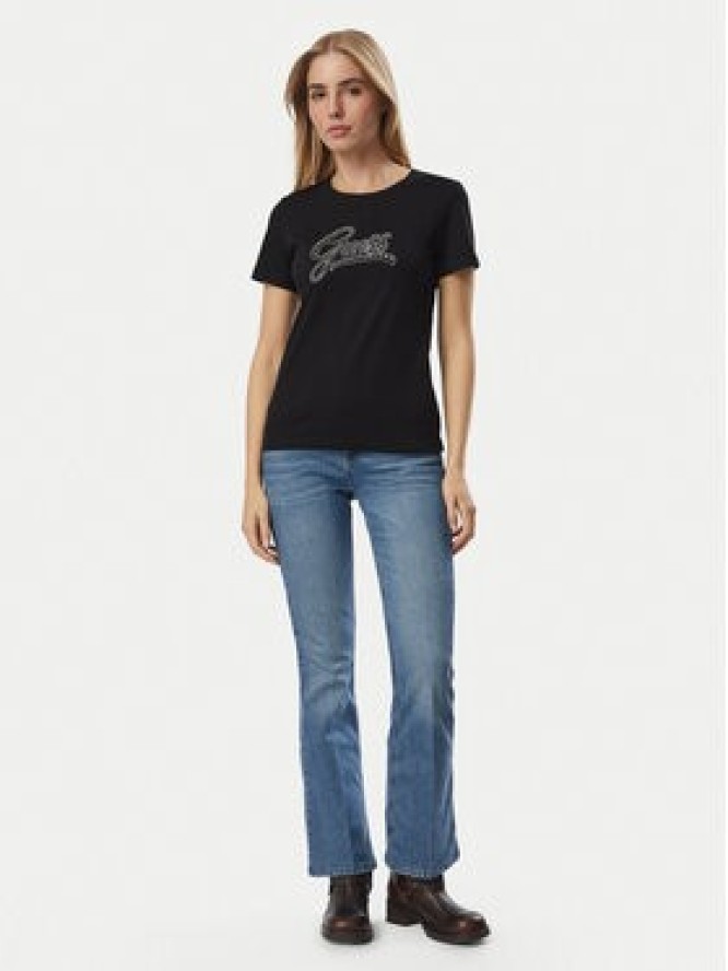 Guess T-Shirt W6BI21 K6040 Czarny Regular Fit