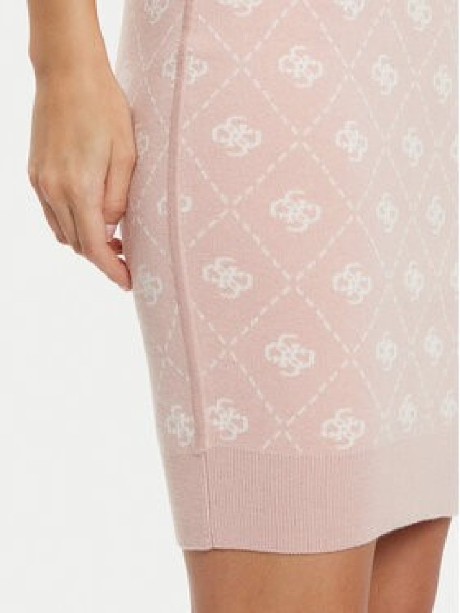 Guess Sukienka dzianinowa W4BK98 Z3JD2 Różowy Bodycon Fit