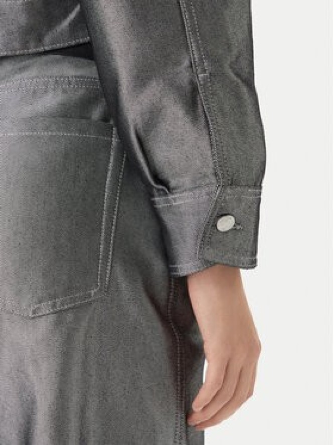Calvin Klein Kurtka jeansowa LV047E715G Srebrny Relaxed Fit