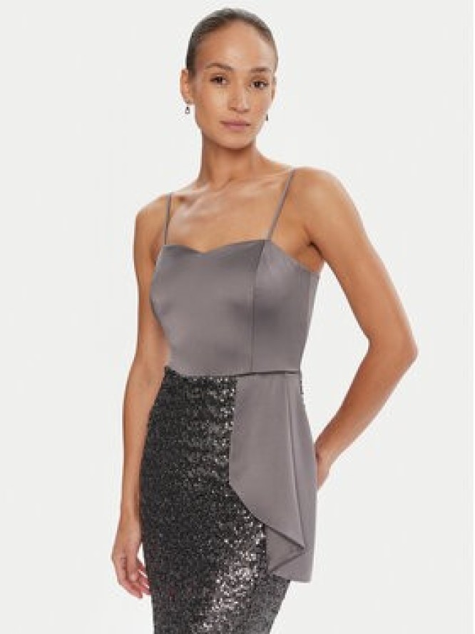 Rinascimento Sukienka wieczorowa CFC0124976003 Szary Slim Fit