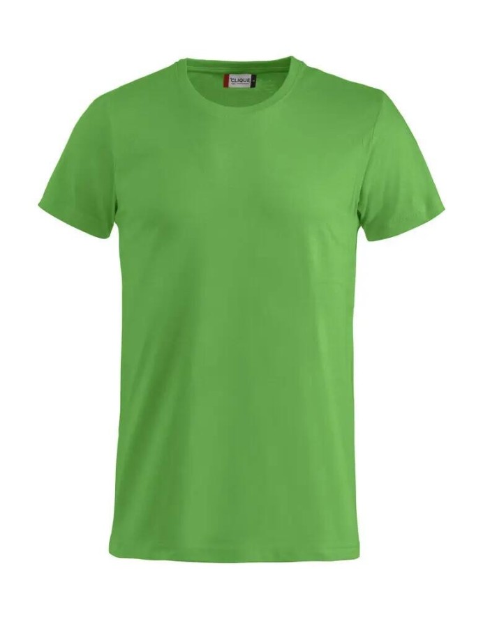 clique Basic-T Junior T‑shirt bawełniana z prążkowanym kołnierzem 1x1 – apple