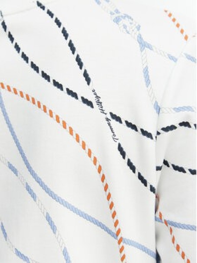 Tommy Hilfiger T-Shirt Interlock WW0WW49646 Biały Boxy Fit