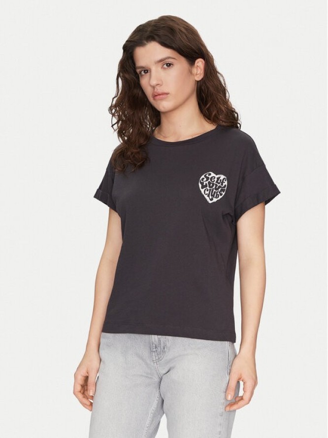 Noisy May T-Shirt Gaby 27032954 Czarny Regular Fit