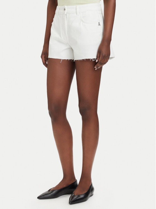 Patrizia Pepe Szorty jeansowe 2P1744/D107-W146 Biały Regular Fit