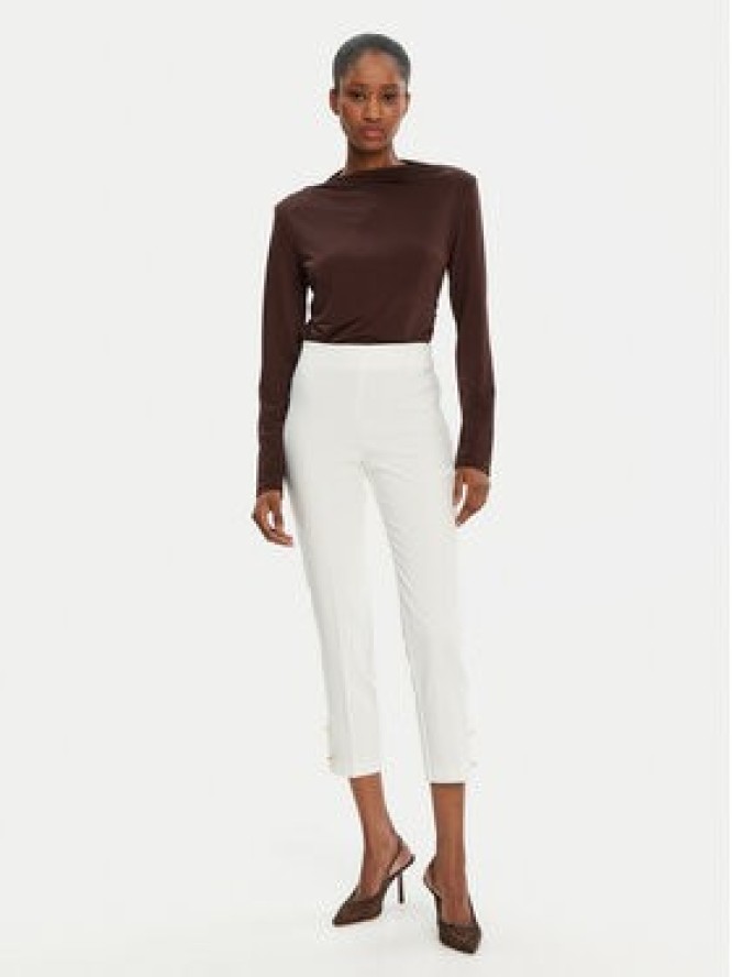 Rinascimento Spodnie materiałowe CFC0122858003 Biały Regular Fit