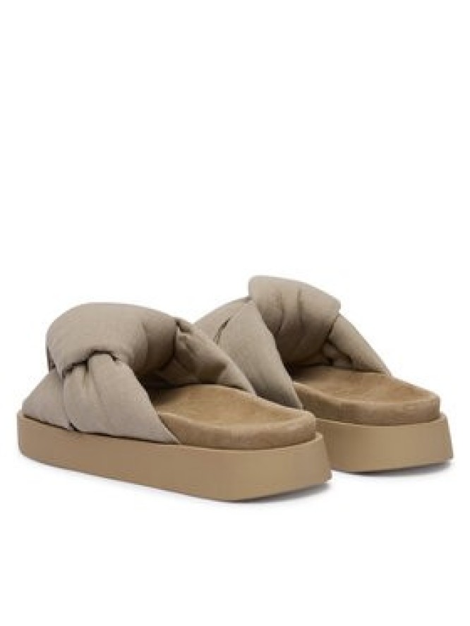 Inuikii Klapki Oversized Linen Knot 1004.003.0171.250 Beżowy