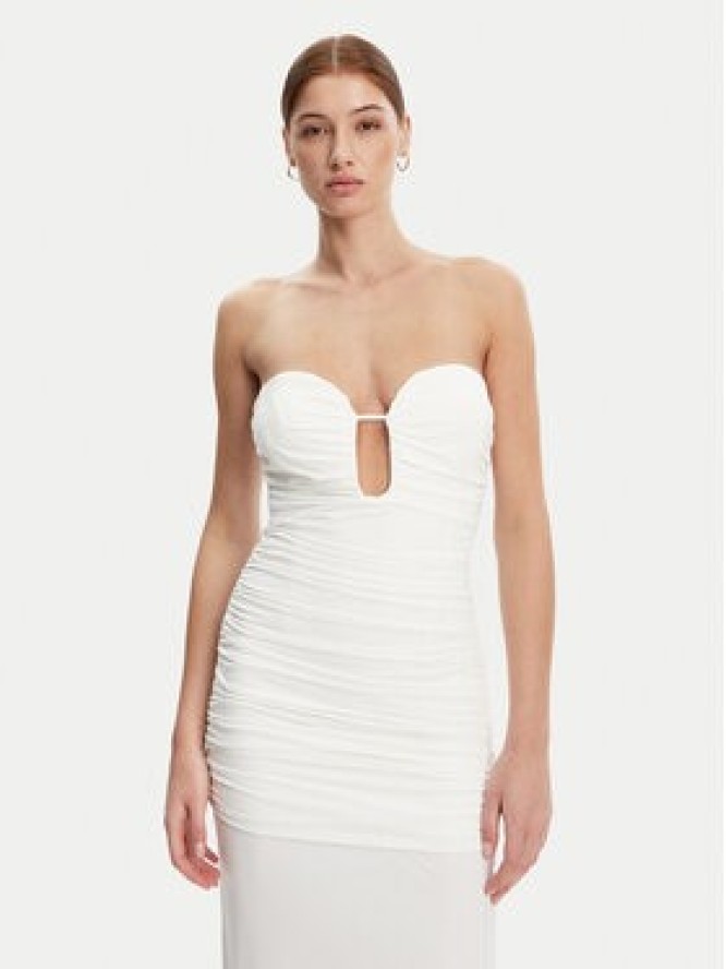 Bardot Sukienka wieczorowa 59692DB1 Biały Slim Fit