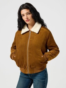 Wrangler Kurtka sztruksowa w kolorze brązowym rozmiar: S