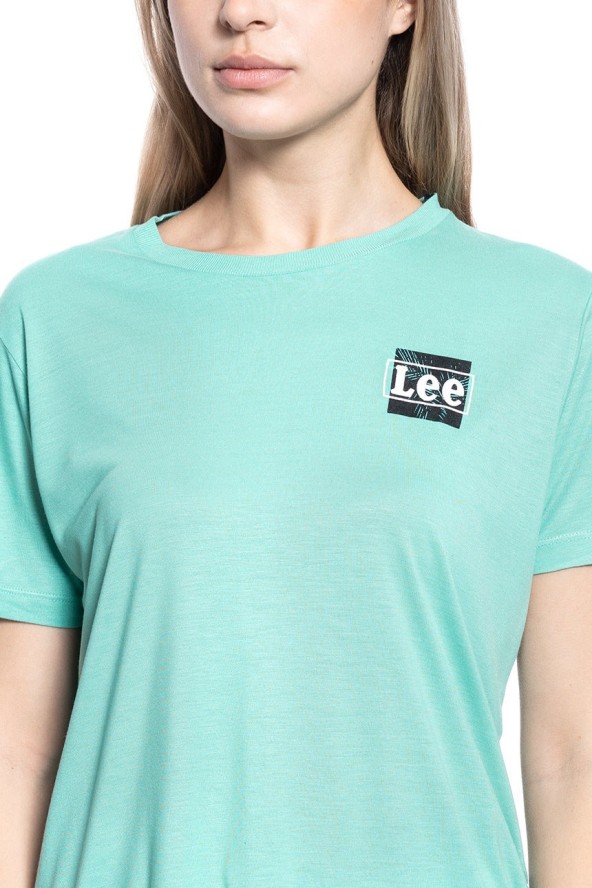 DAMSKI T-SHIRT LEE RELAXED FIT TEE AGATE GREEN L40CBWNB 112108497