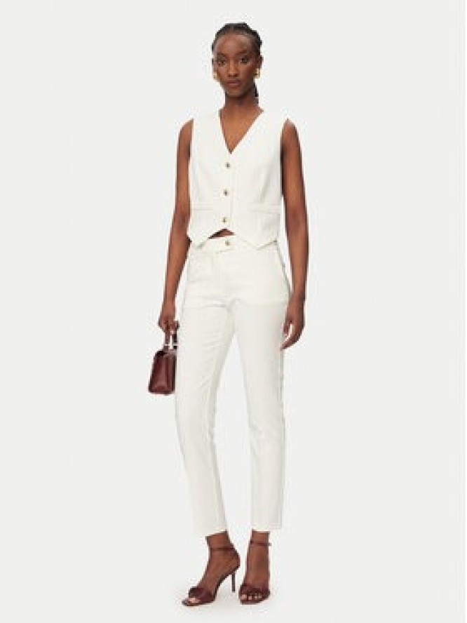 Rinascimento Spodnie materiałowe CFC0128638003 Biały Slim Fit