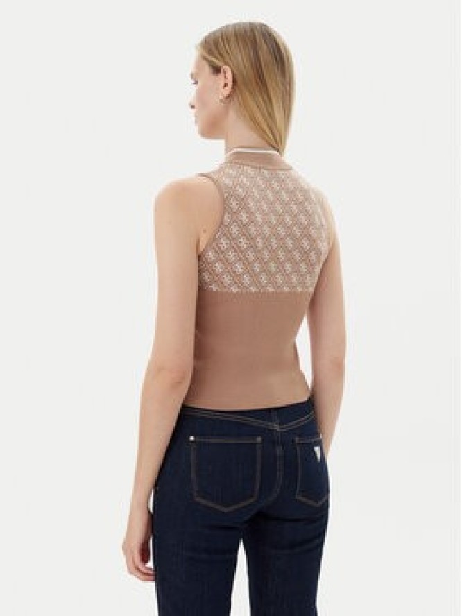 Guess Sweter W3YR26 Z37K0 Brązowy Regular Fit