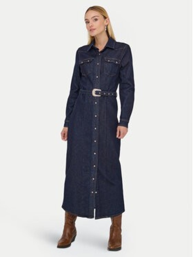 ONLY Sukienka jeansowa Camomile 15357757 Granatowy Regular Fit