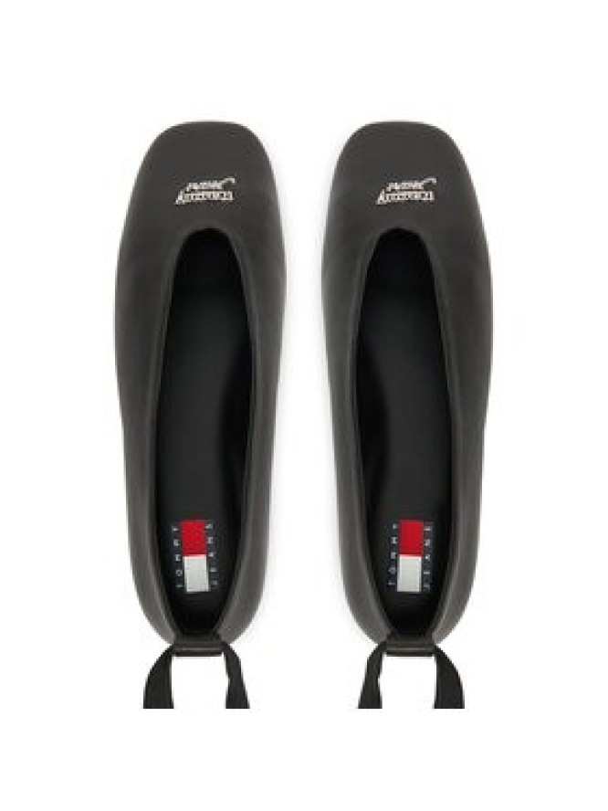 Tommy Jeans Baleriny Tjw Ballerina With Laces EN0EN02939 Czarny