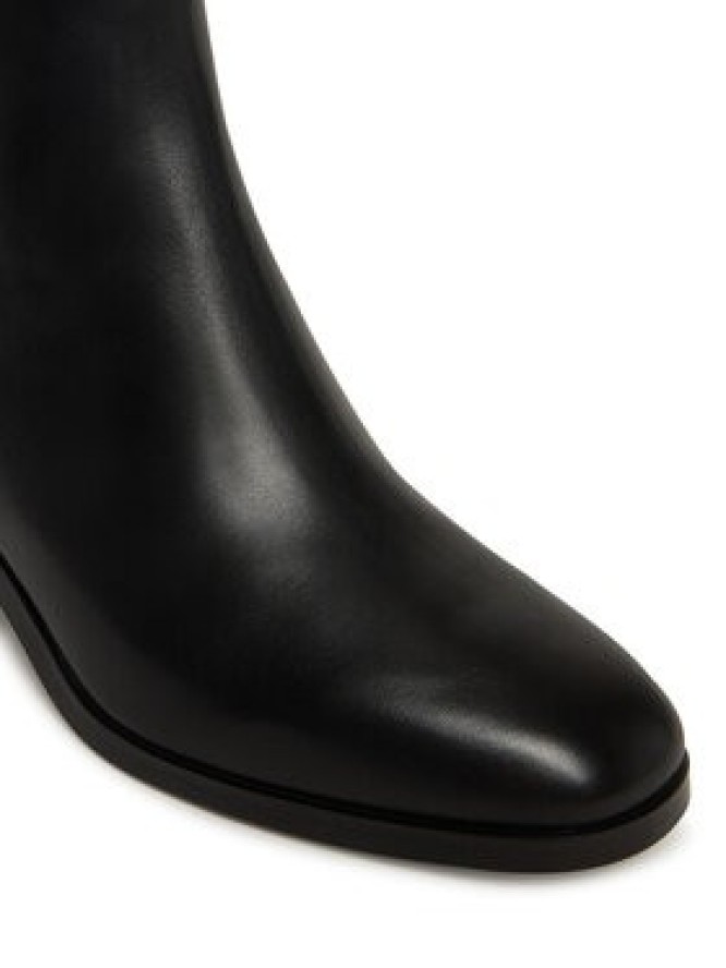 Tommy Hilfiger Botki Th Buckle Riding Mid Heel Bootie FW0FW08859 Czarny