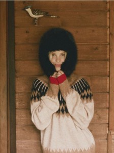 Sweter z moherem i wełną - wielobarwny