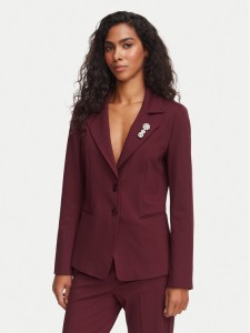 Marella Marynarka Gommoso 2623916034 Bordowy Slim Fit