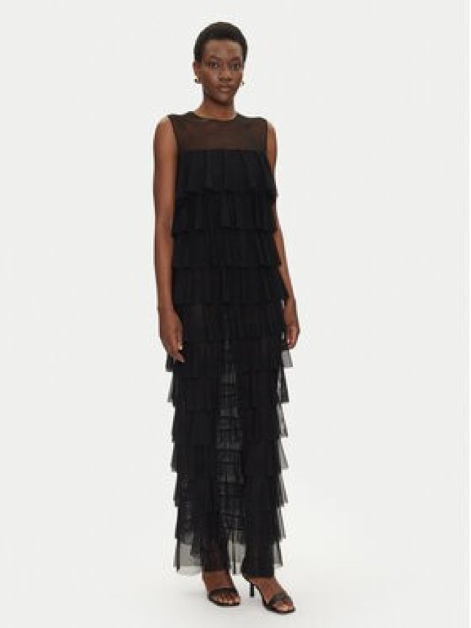 NORMA KAMALI Sukienka koktajlowa ST4243MSH18001 Czarny Regular Fit