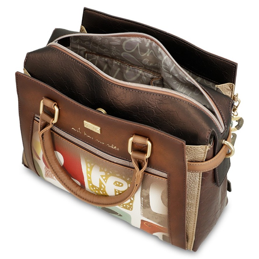 Brązowa Duża Damska Torebka Anekke